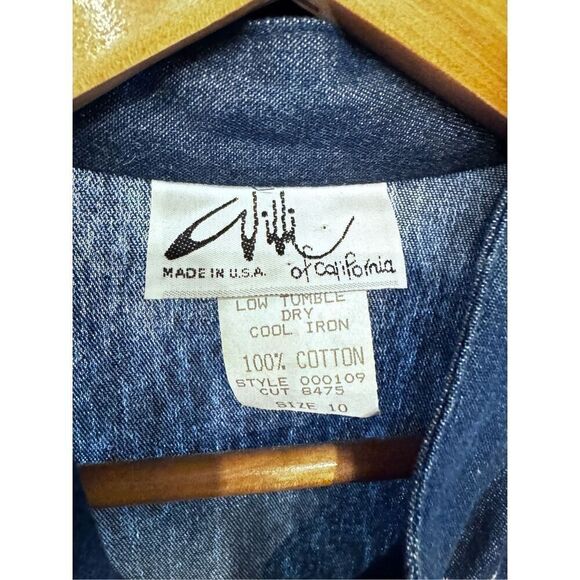 vintage Denim western 80’s  Jumpsuit WILLI of CALIFORNIA Woman One Piece Overall - Picture 7 of 7